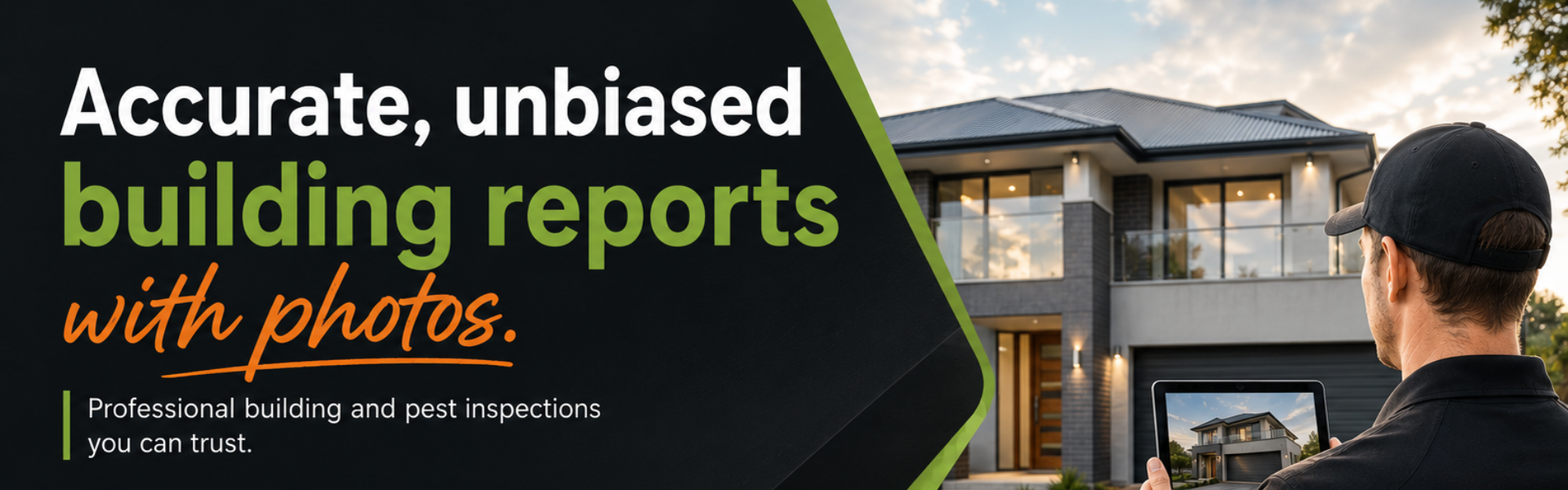 Accurate, unbiased building reports with photos. Unlimited questions.